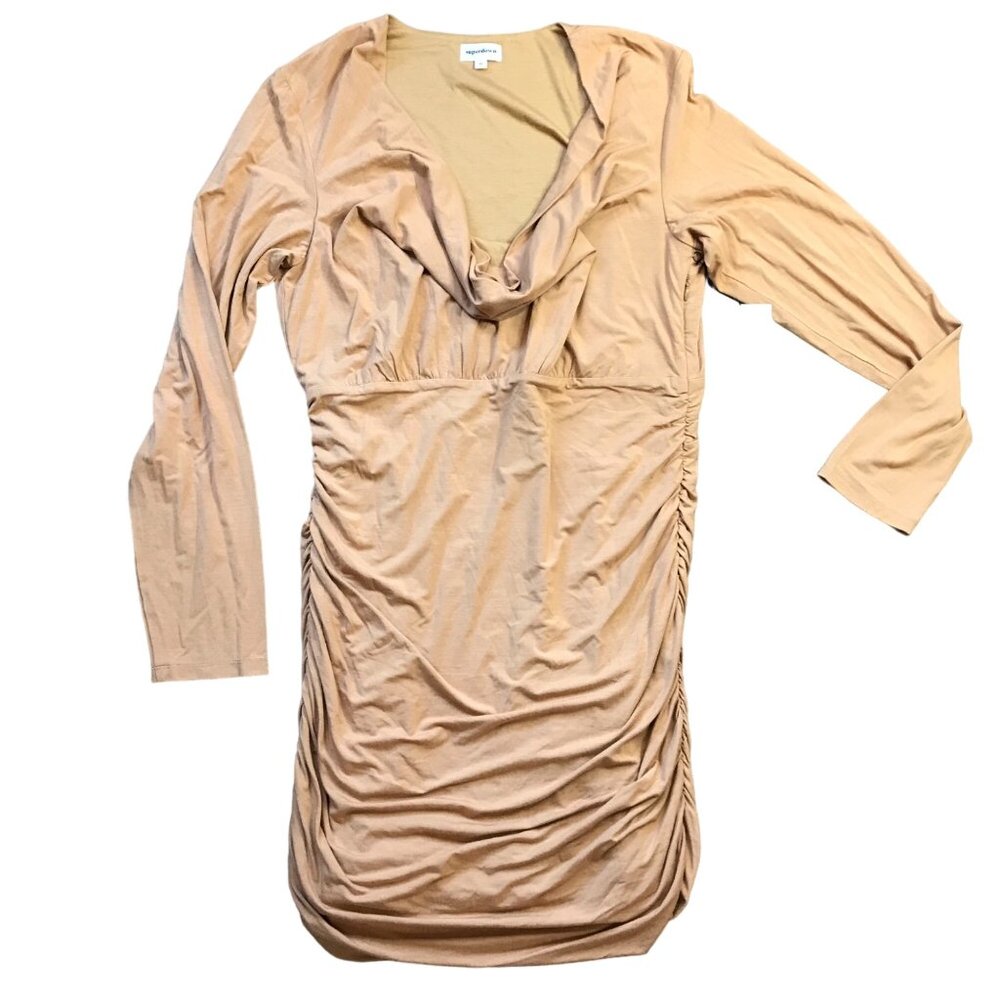Superdown Bodycon Mini Dress Women's Size XL Rayon‎ Long Sleeves Bubble Hem NEW
